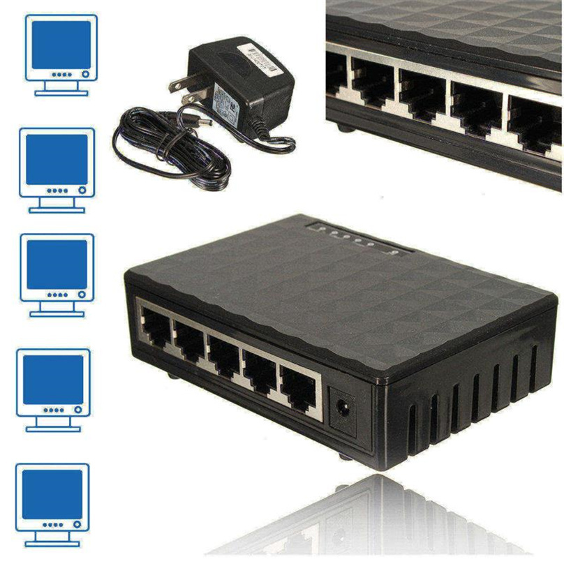 8 5 Ports Desktop Gigabit Ethernet Switch 8 5 Port 10/100/1000Mbps Network Switch LAN RJ45 Networking Hub Internet Splitter Hub