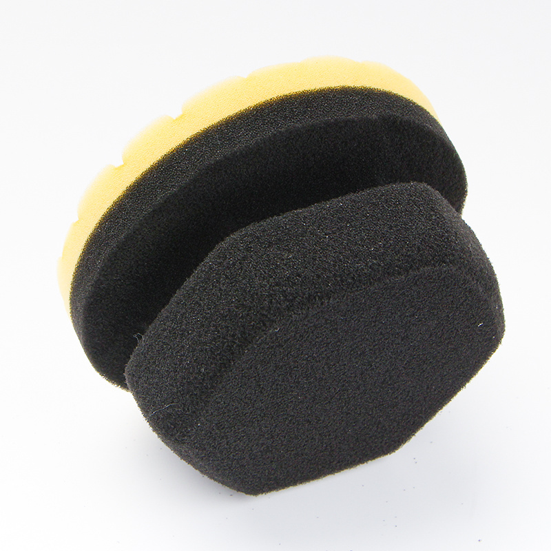 Polishing Pad Car Wax Sponge Tire Shine Applicator Pad Detail Cleaning Pad Hexagonal Wax Sponge