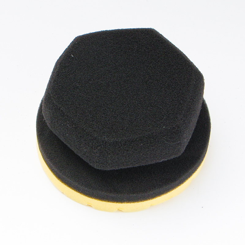 Polishing Pad Car Wax Sponge Tire Shine Applicator Pad Detail Cleaning Pad Hexagonal Wax Sponge