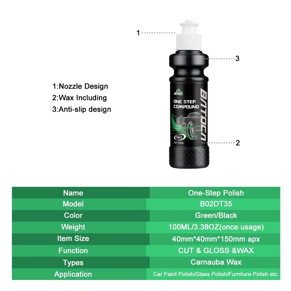 Automotive Detailing Car Wax 100 ml 3 in 1 Polish Scratch Remover Repair Paint Car Care product