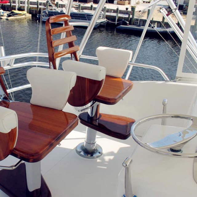 Yacht Teak Helm Chair