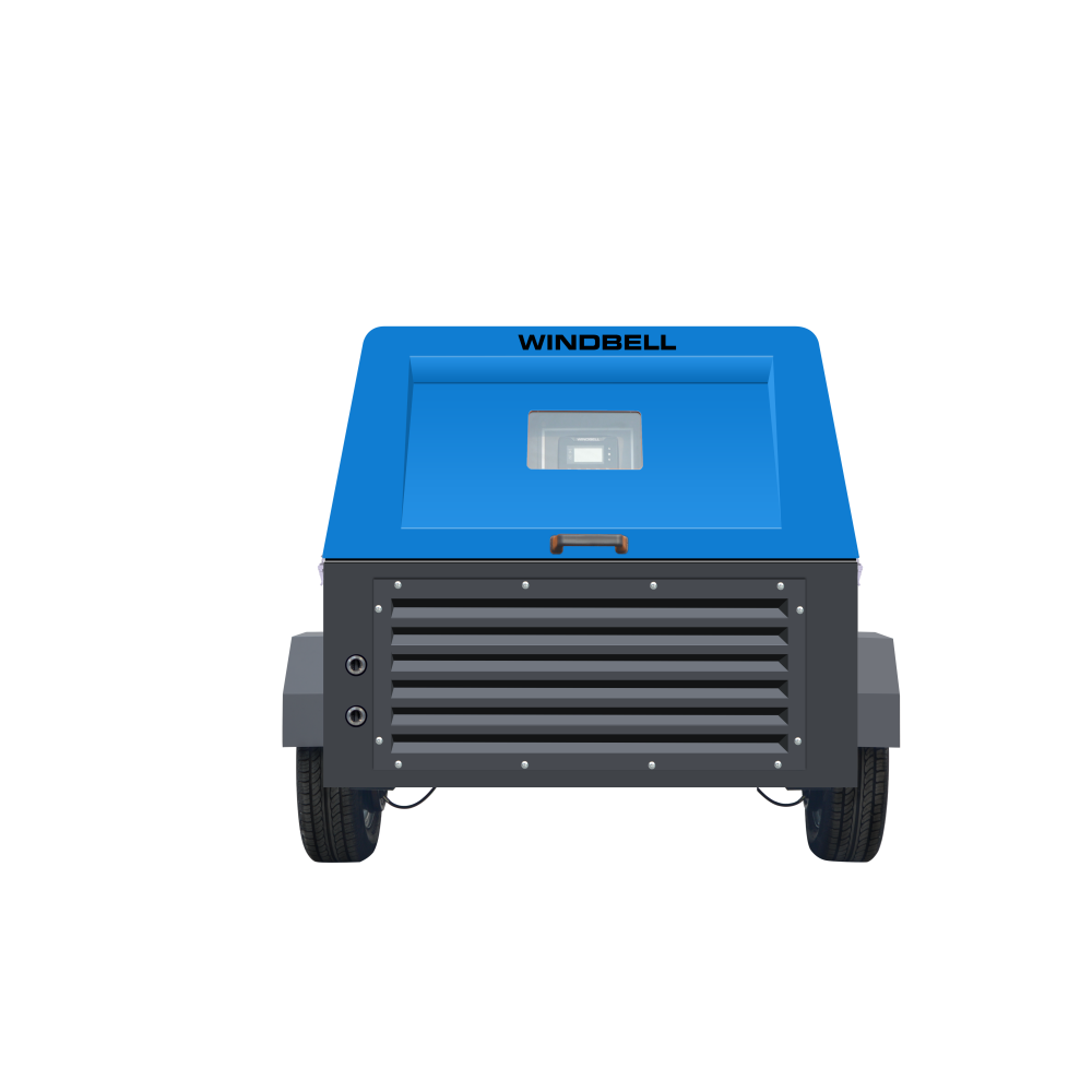 25hp 30hp 50hp Portable Mining Diesel Engine Screw Air Compressor Diesel Screw Compressor With Wheels