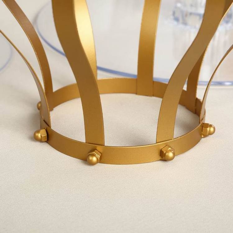 Gold wedding  or party decor centerpiece metal decorating  crown  candle holder