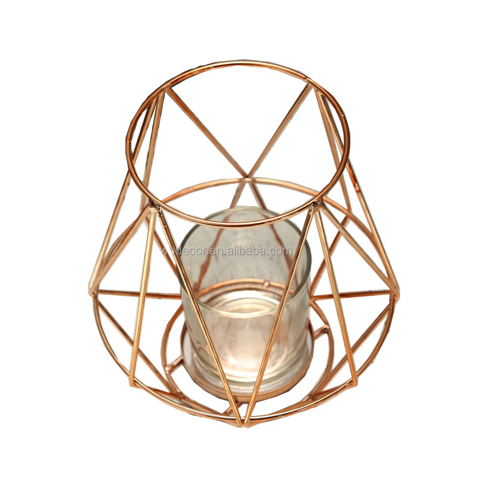 Hot Sale  Nordic Style Centerpiece Rose Gold Table Decor Candle Holder