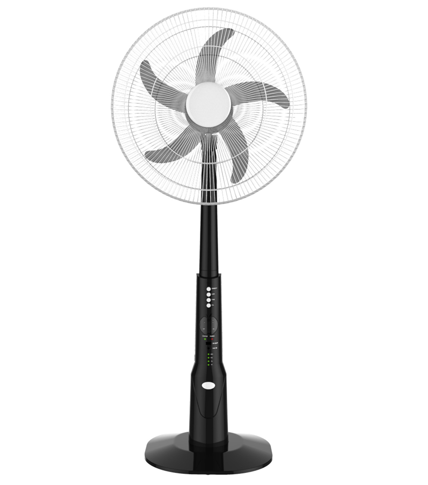 2022 free sample dc 12v solar rechargeable exhaust powered floorfan  with solar panel emergency fan