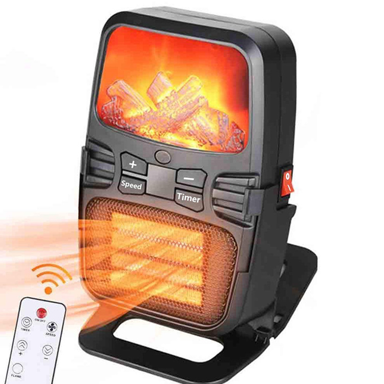 Flame Heater Mini Household Wall mounted Desktop Radiator Electric room ceramic Portable Fan Heater  with thermostat