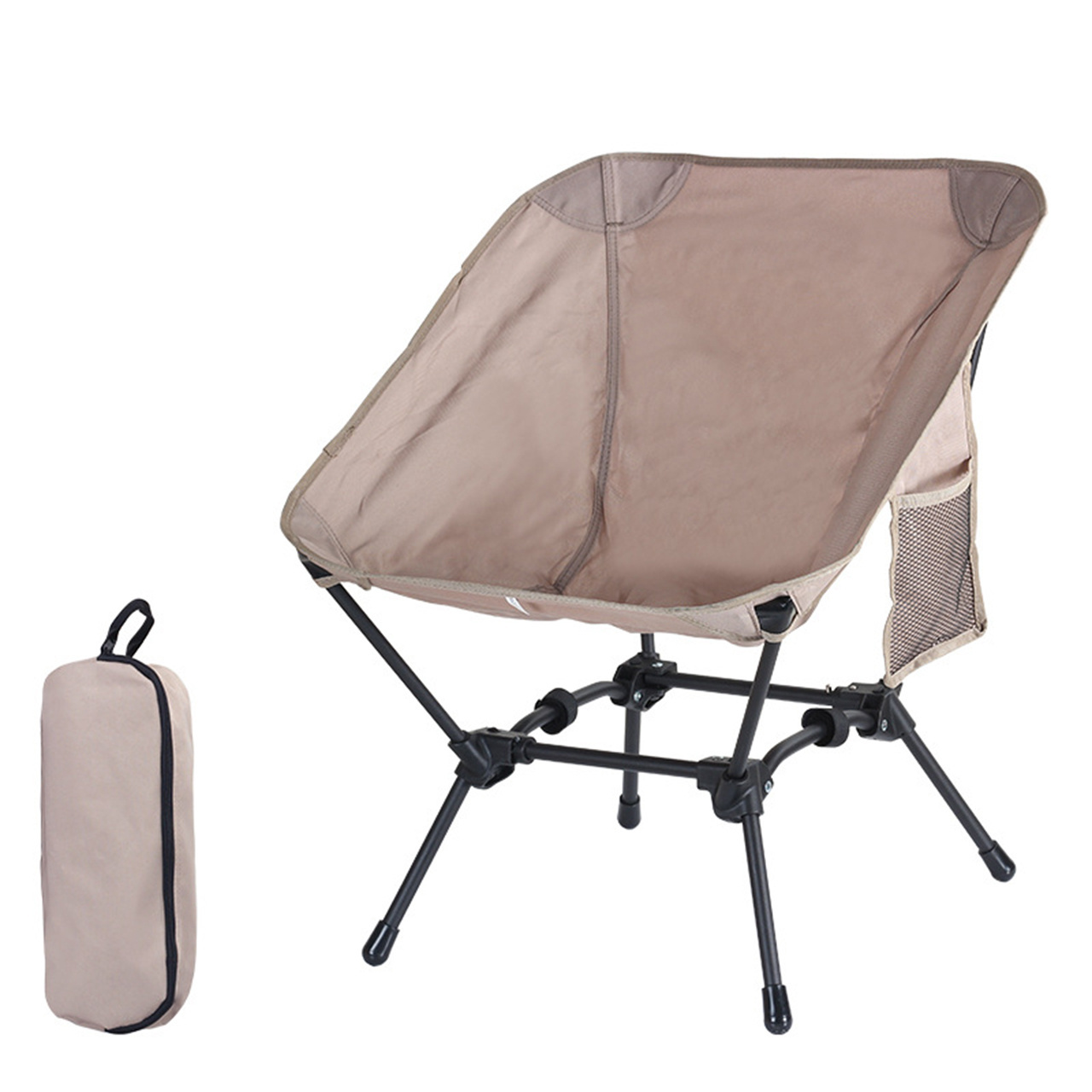 Ultralight Compact Camping Folding Beach Chair with Anti-Sinking Large Feet and Back Support Webbing