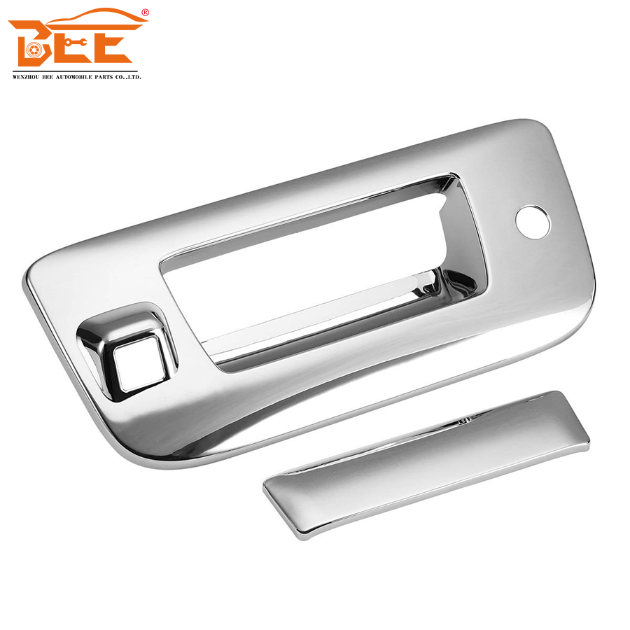 Car  Door Silver Tall Door Handle Cover For Silverado 07-13 With Camera holes keyhole