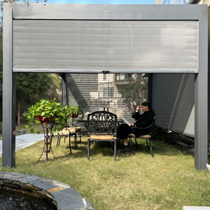 High quality manually retractable patio pergola sliding shade canopy gazebo for outdoor spa pergola manual roof retractable