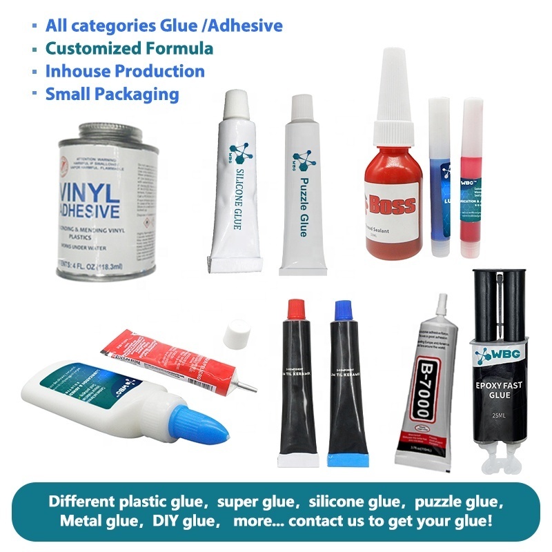 WBG Low MOQ 100pcs in Stock Silicone Sealant Price Tube Silicone Adhesive Glue for Bonding Glass Metal Wood Cement Plastics