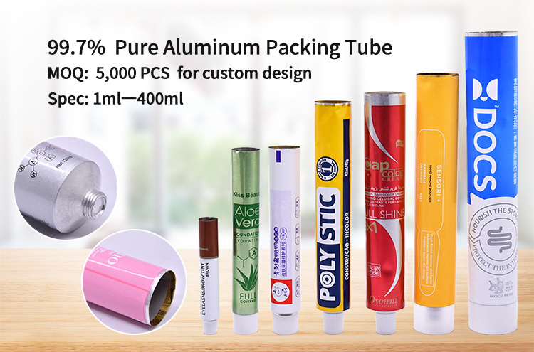 WBG Custom Hand Face Cream Cosmetic Jar Tube Package Empty Aluminum Squeeze Tubes for Cosmetic Packaging