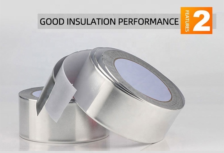 Silver High-Temperature Resistant Shading Self-Adhesive Super Waterproof Tape Jumbo Roll  Aluminum Foil Tape