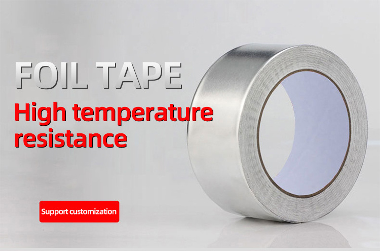 Silver High-Temperature Resistant Shading Self-Adhesive Super Waterproof Tape Jumbo Roll  Aluminum Foil Tape