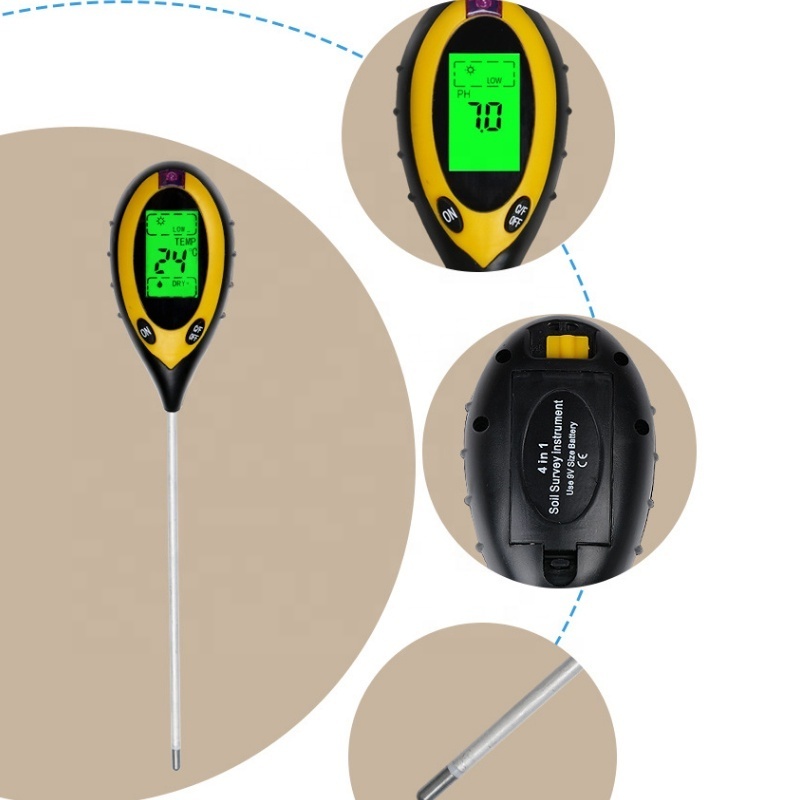 4 In 1Digital Soil Ph Meter  Soil Moisture Meter  Soil Test Kit Plant Water Tester For Houseplants