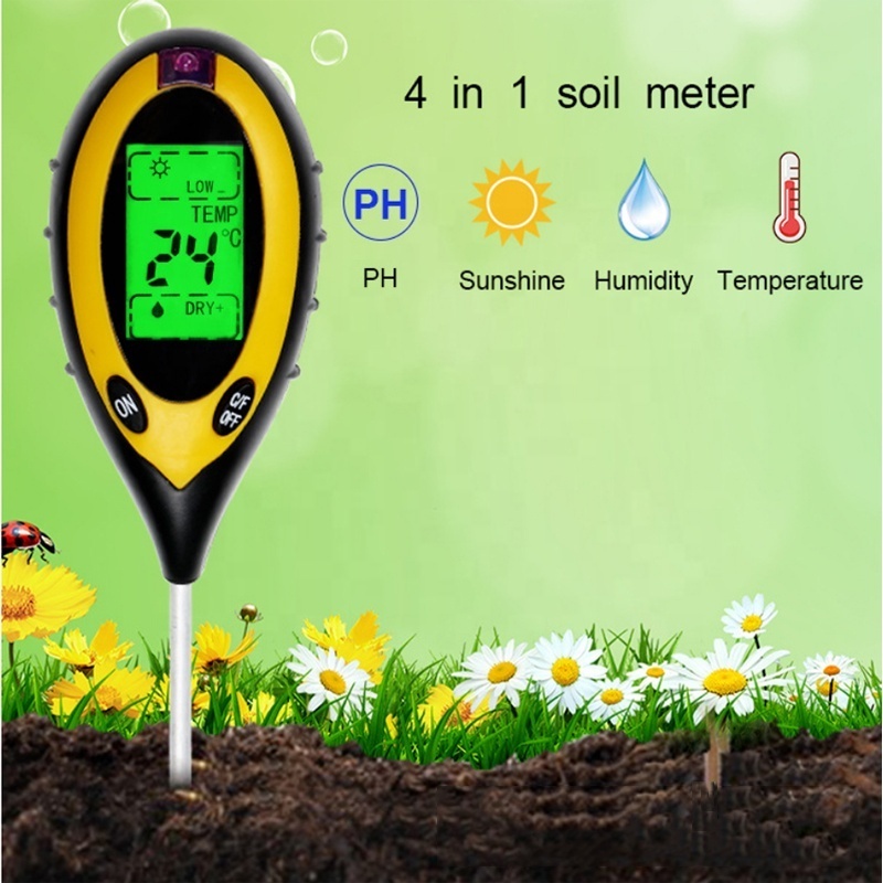 4 In 1Digital Soil Ph Meter  Soil Moisture Meter  Soil Test Kit Plant Water Tester For Houseplants