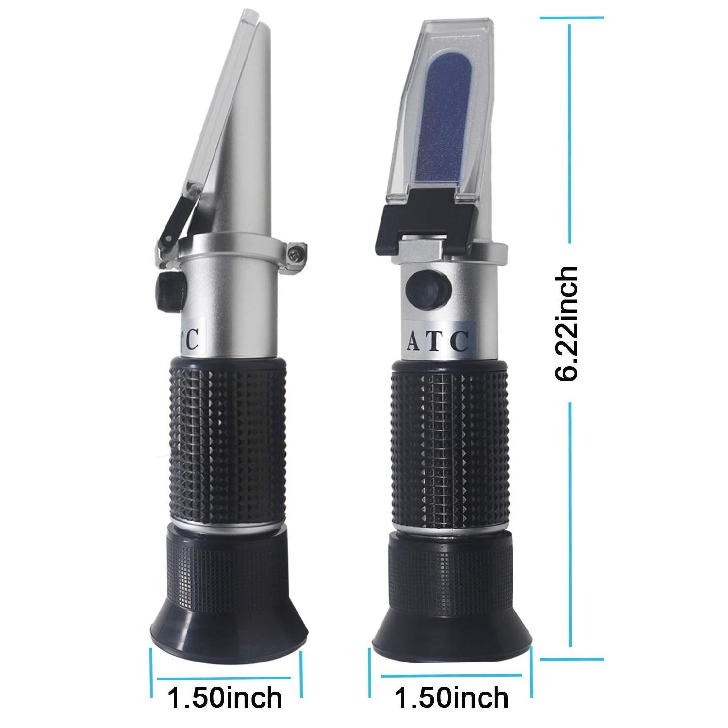 Refractometer for Grape Wine Brewing 0-90%V/V  Alcohol Dual Scale with ATC