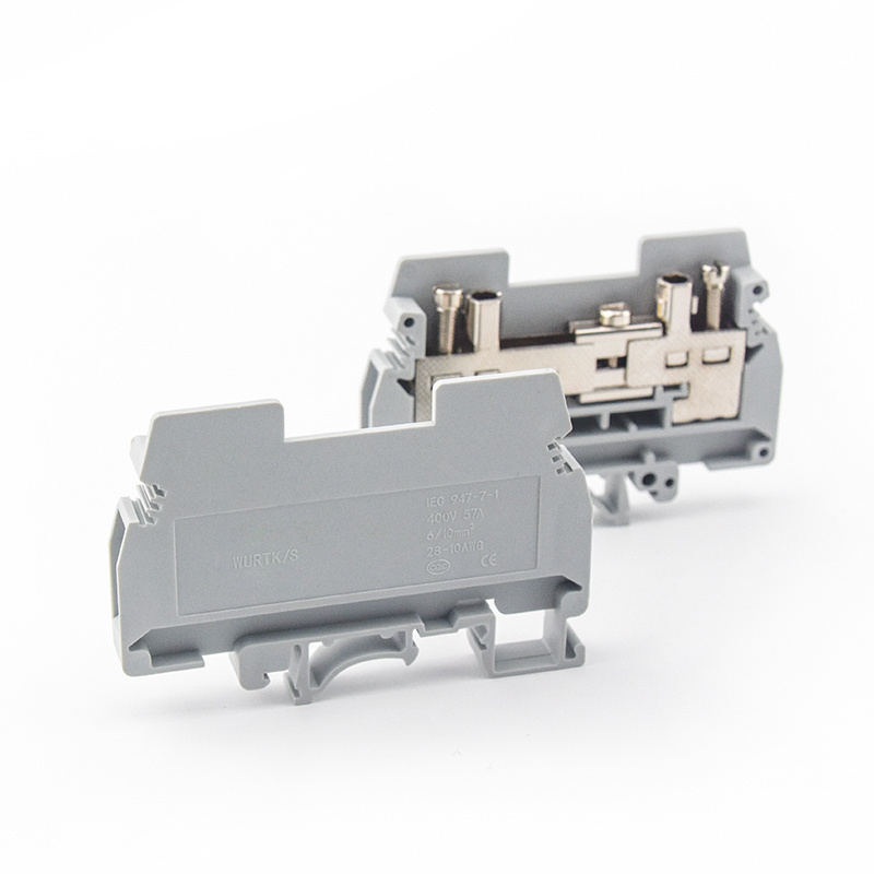 odm wear resistance Solder WURTKS 10mm single row feed through blocks terminal block din rail