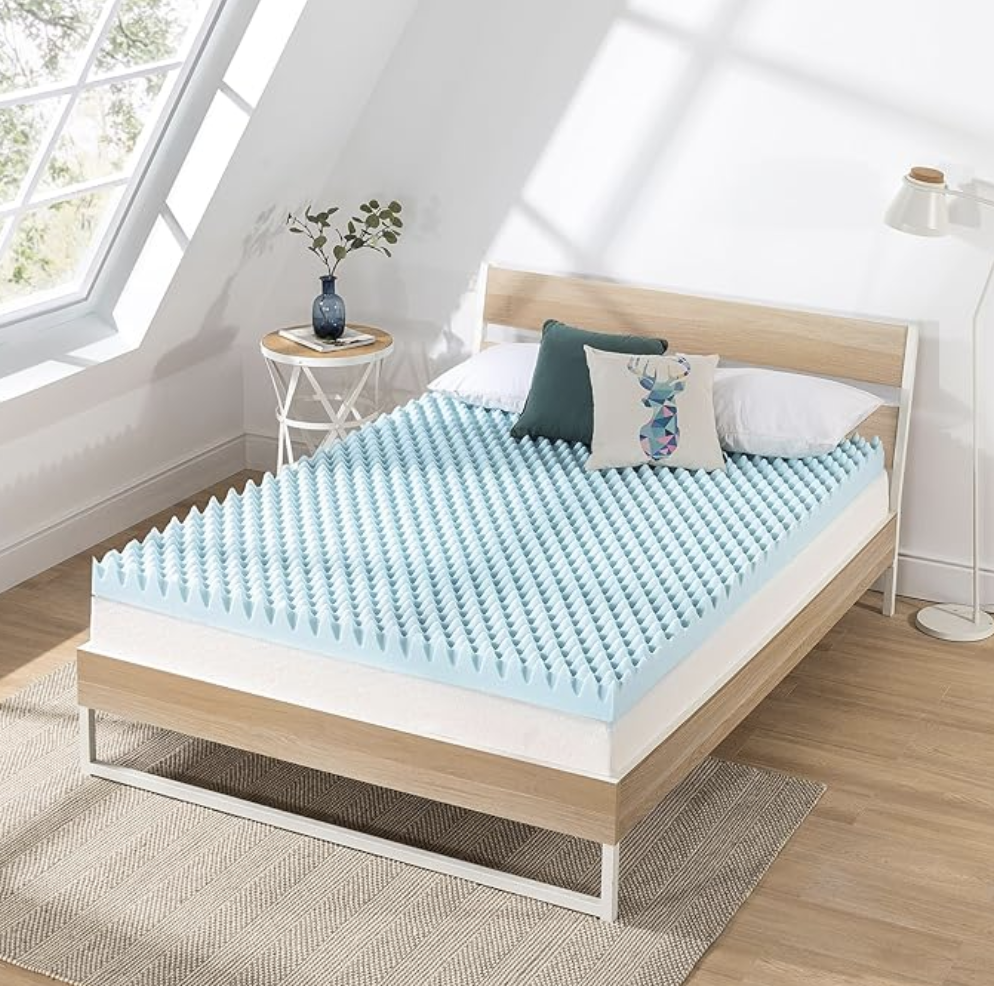 Egg crate memory foam mattress topper