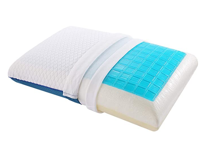 Cooling Gel Memory Foam Pillow  cool gel pillow for gel bed pillow with Breathable Washable Mesh Pillowcase