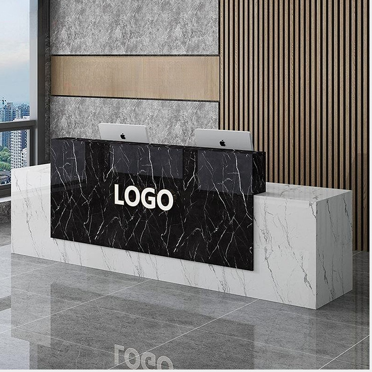 Solid surface reception desk high quality cheap marble office reception desk hotel company lobby front counter desk