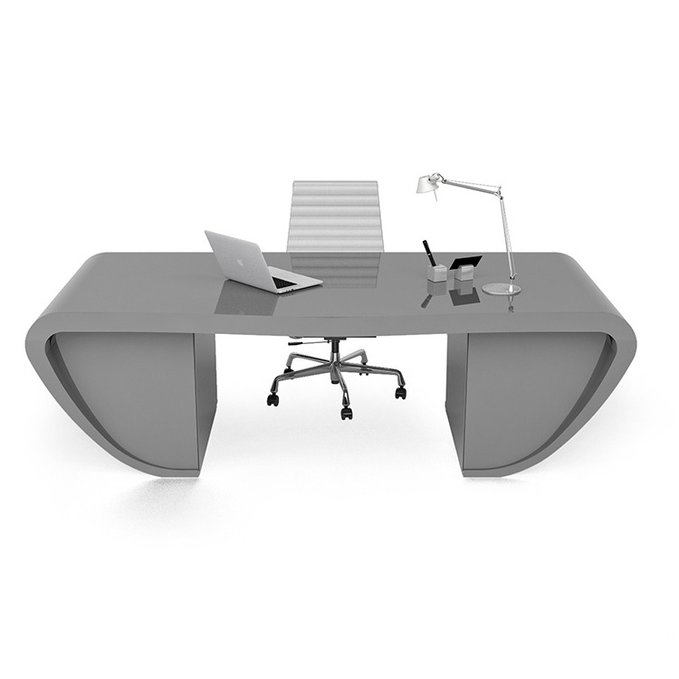 Modern marble White Curved office desk furniture Home Computer Table and Chair office executive desk