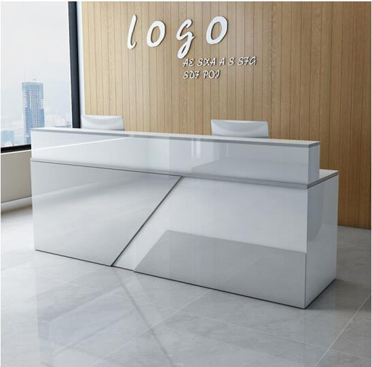 Custom Shop Counter Modern Design Beauty Salon Marble Front Reception Desk For Store Counter