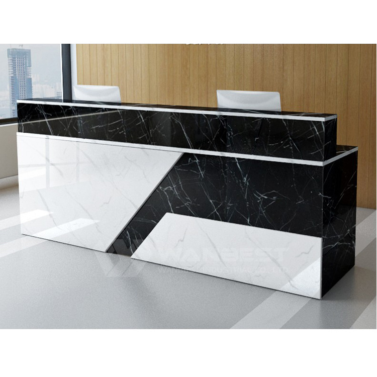 Custom Shop Counter Modern Design Beauty Salon Marble Front Reception Desk For Store Counter