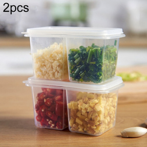 Kitchen Refrigerator Storage Box Green Onion Ginger Garlic Transparent Food Sealed Box With Lid Fresh-keeping Box