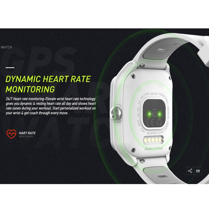 IP67 Waterproof IWOWN P1C 1.3 inch Heart Rate Monitor 4.2 Wireless GPS Smart Watch