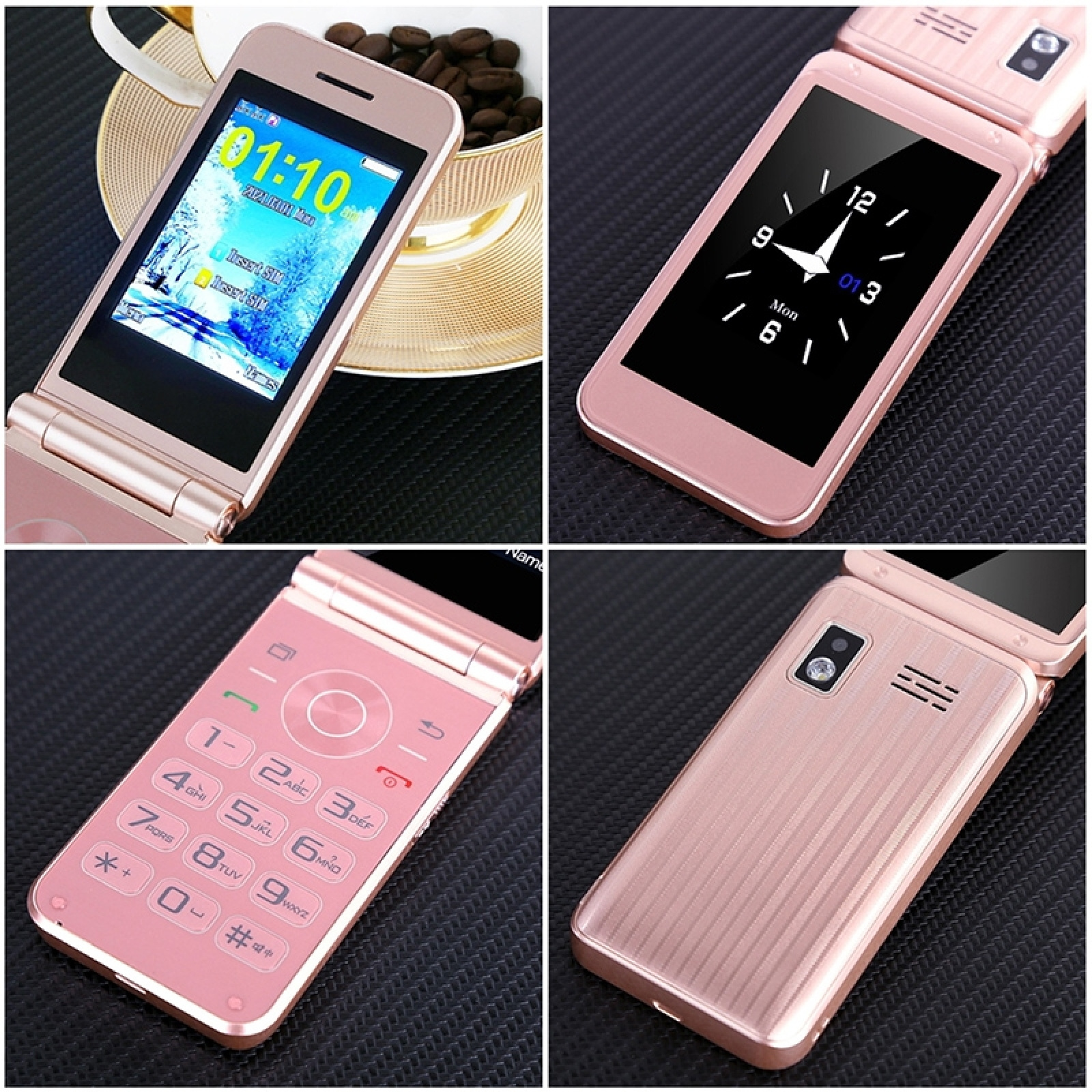 M9 Flip Elder Phone Mini Dual 2.8 inch + 1.77 inch screen display feature cellphone Support FM SOS Dual SIM mobile price cheap