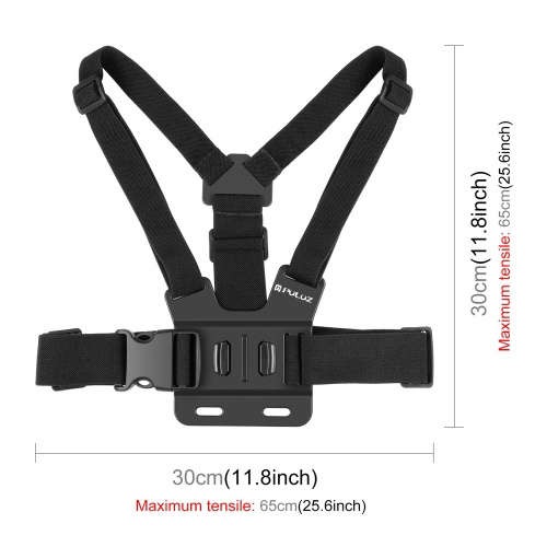 Dropshipping Wholesale PULUZ 5 in 1 Adjustable Body Belt Chest Strap Mount with Phone Clamp