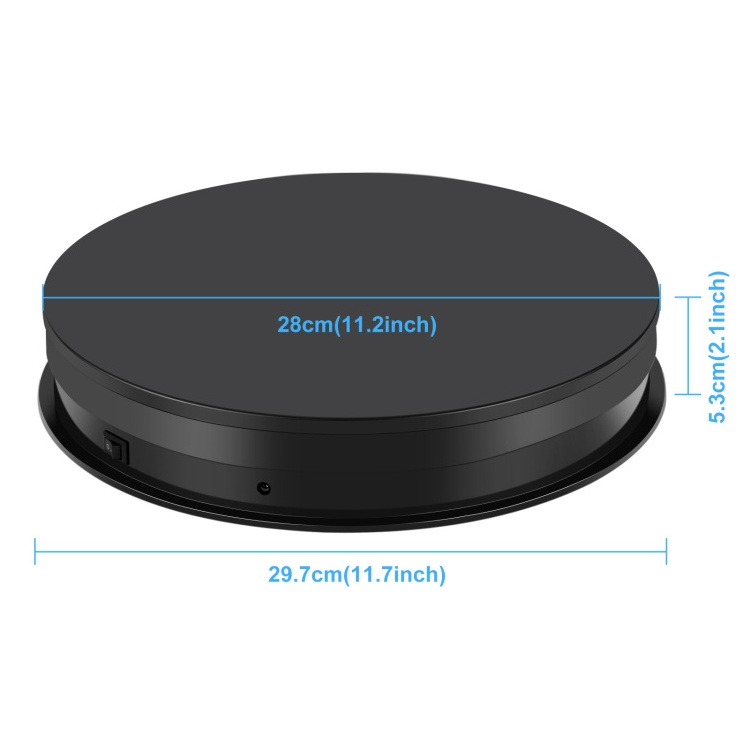 2023 New Product PULUZ 30cm Adjusting Speed Rotating Player Display Stand Electric Cake Turntable