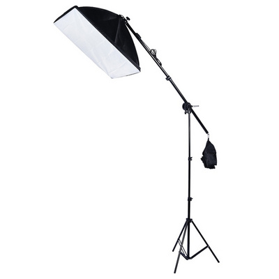 Portable Studio Flash Light Set 50x70cm Single Light Softbox + 200cm Heigh Photography Lighting Tripod Stand Bracket