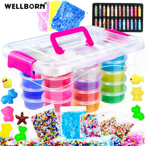 DIY Slime Making Kit Crystal Slime 24 colors Slime Supplies for Girls Boys