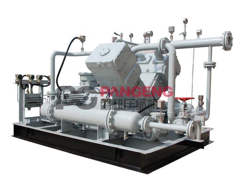 Skid-mounted High Pressure compressor for Refrigerant Freon Air Compressor Cold storage refrigerant recovery compressor