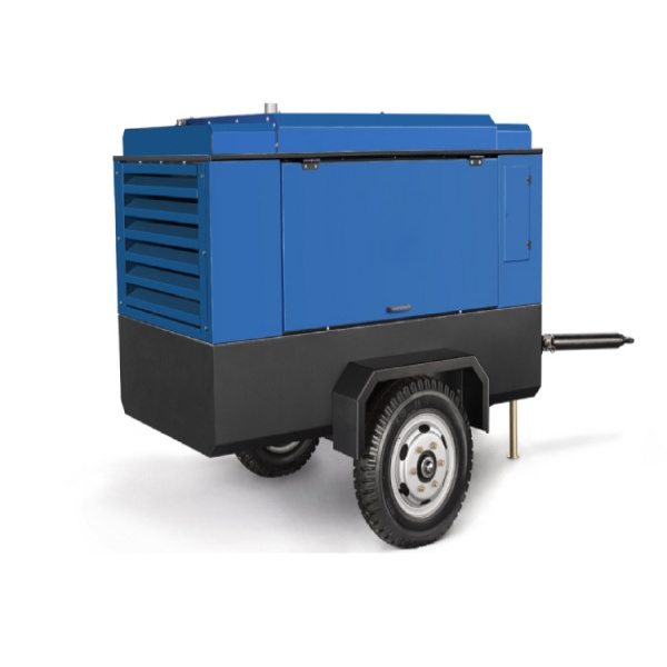 mobile diesel screw air compressor for mining 250cfm 8bar air compressor for quarry