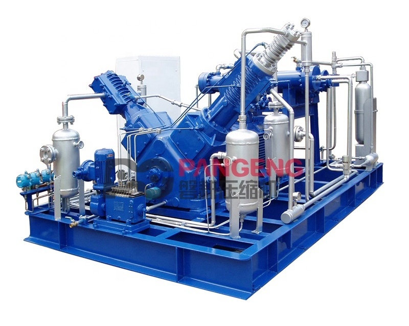 Skid-mounted High Pressure compressor for Refrigerant Freon Air Compressor Cold storage refrigerant recovery compressor