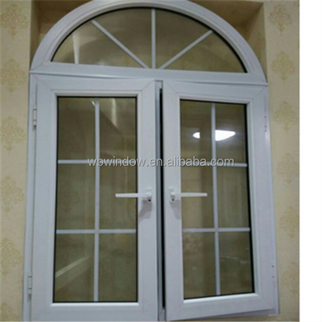 pvc arch window french casement windows plastic glass door and window frame