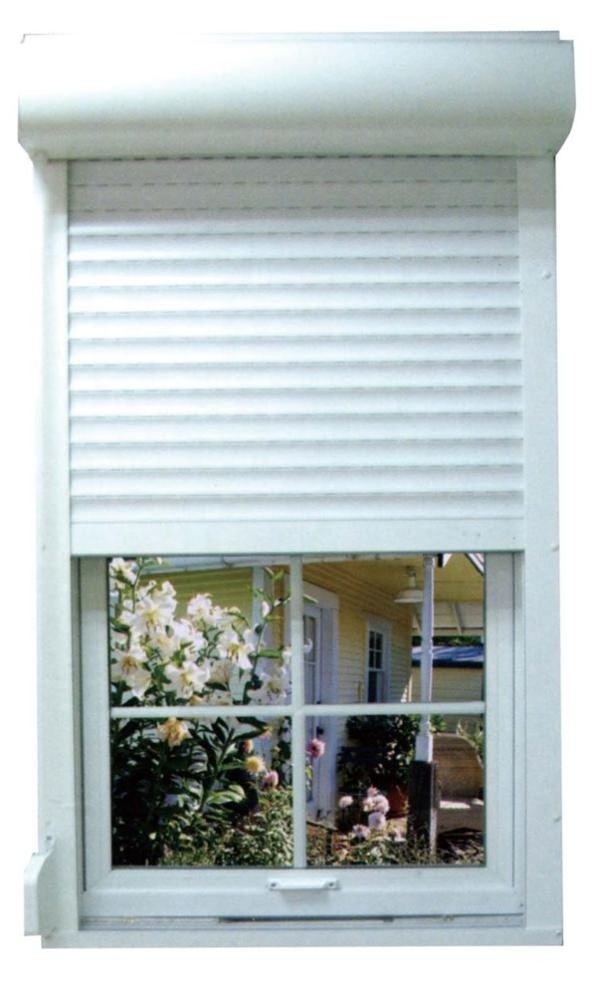 Horizontal Windproof roller shutter pvc window / roll up storm shutters