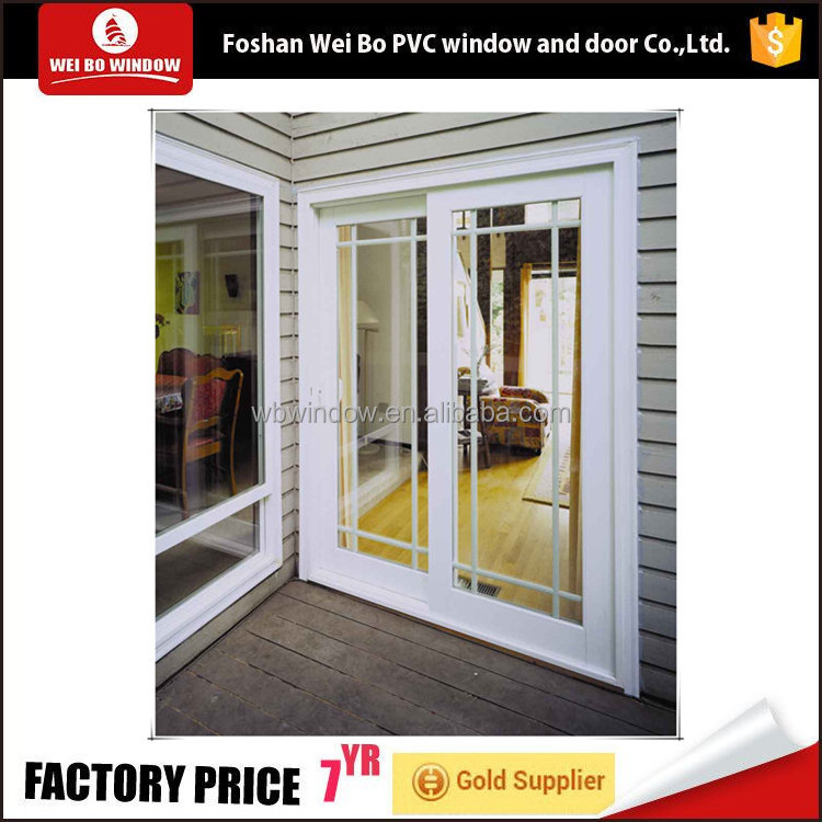 Lowes prices French door pvc Plastic sliding interior doors and windows