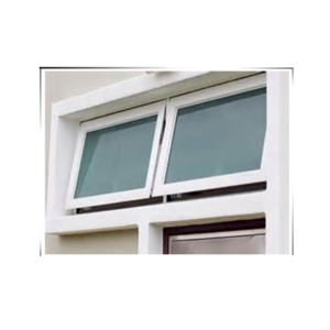 Small size PVC awning window for the toilet UPVC frosted glass top hung window