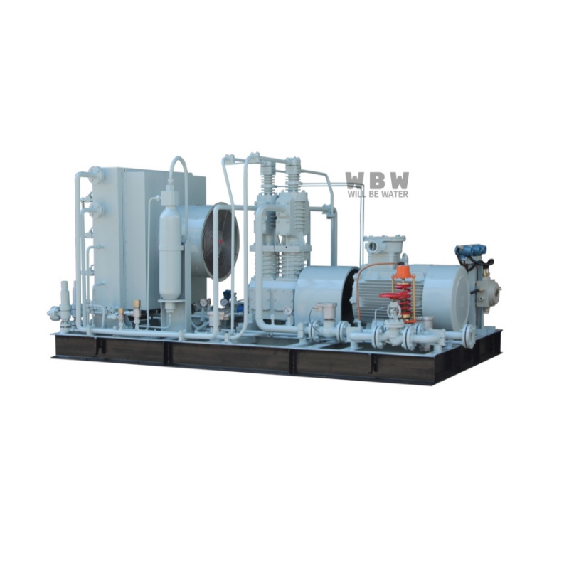 High-pressure oil-free air-cooled natural gas compressor is used for natural gas pipeline extraction CNG compressor