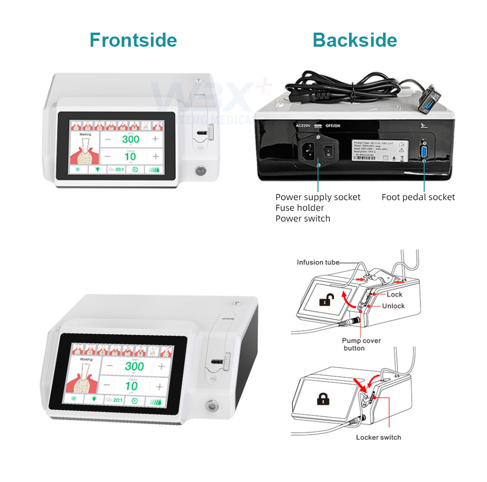 Dental Electric Implant Surgical Equipment 20:1 Micro Motor Brushless Fiber Optic Handpiece Motor