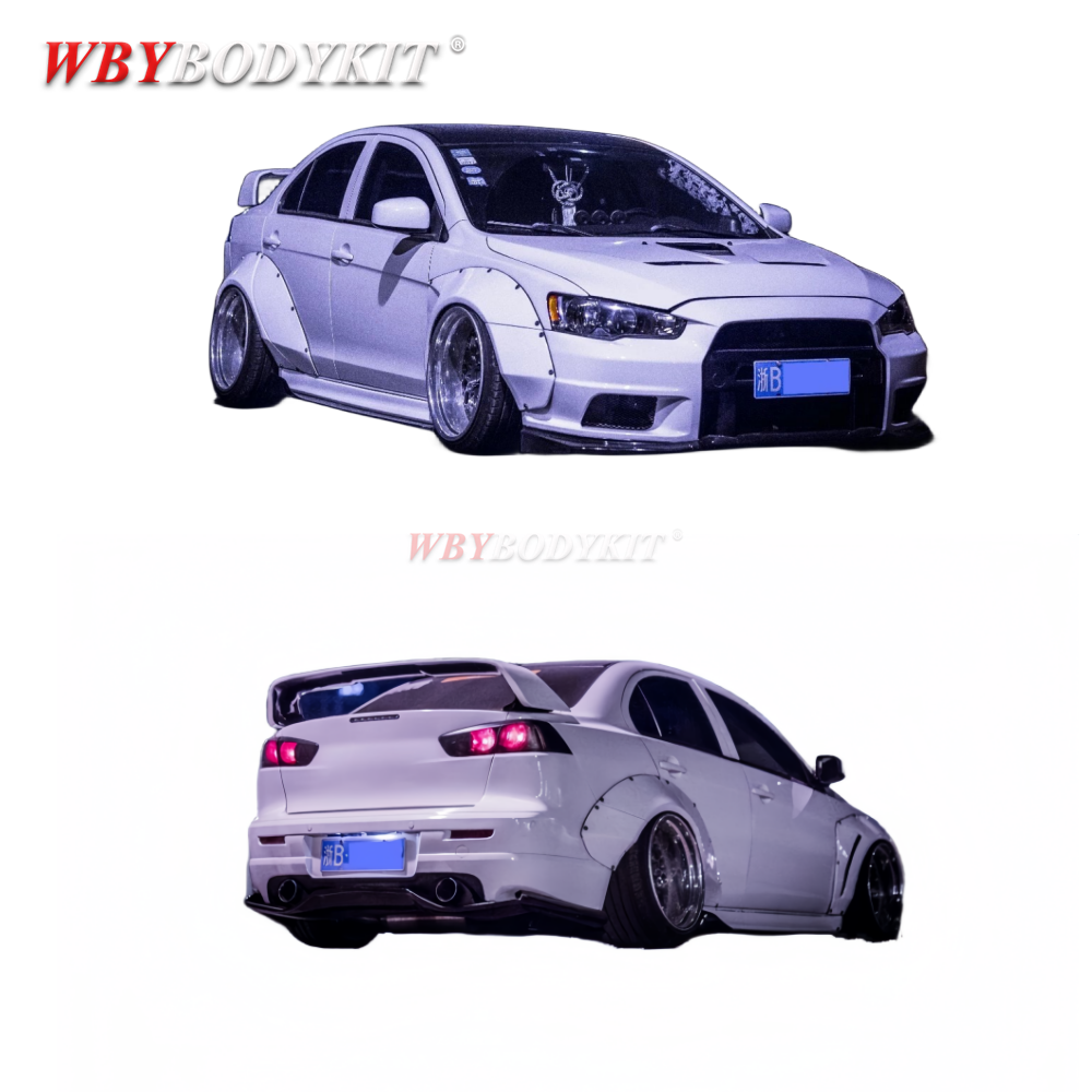 For mitsubishi lancer ex body kit wide body wheel eyebrows widened fenders hood EVO10 modification and upgrade