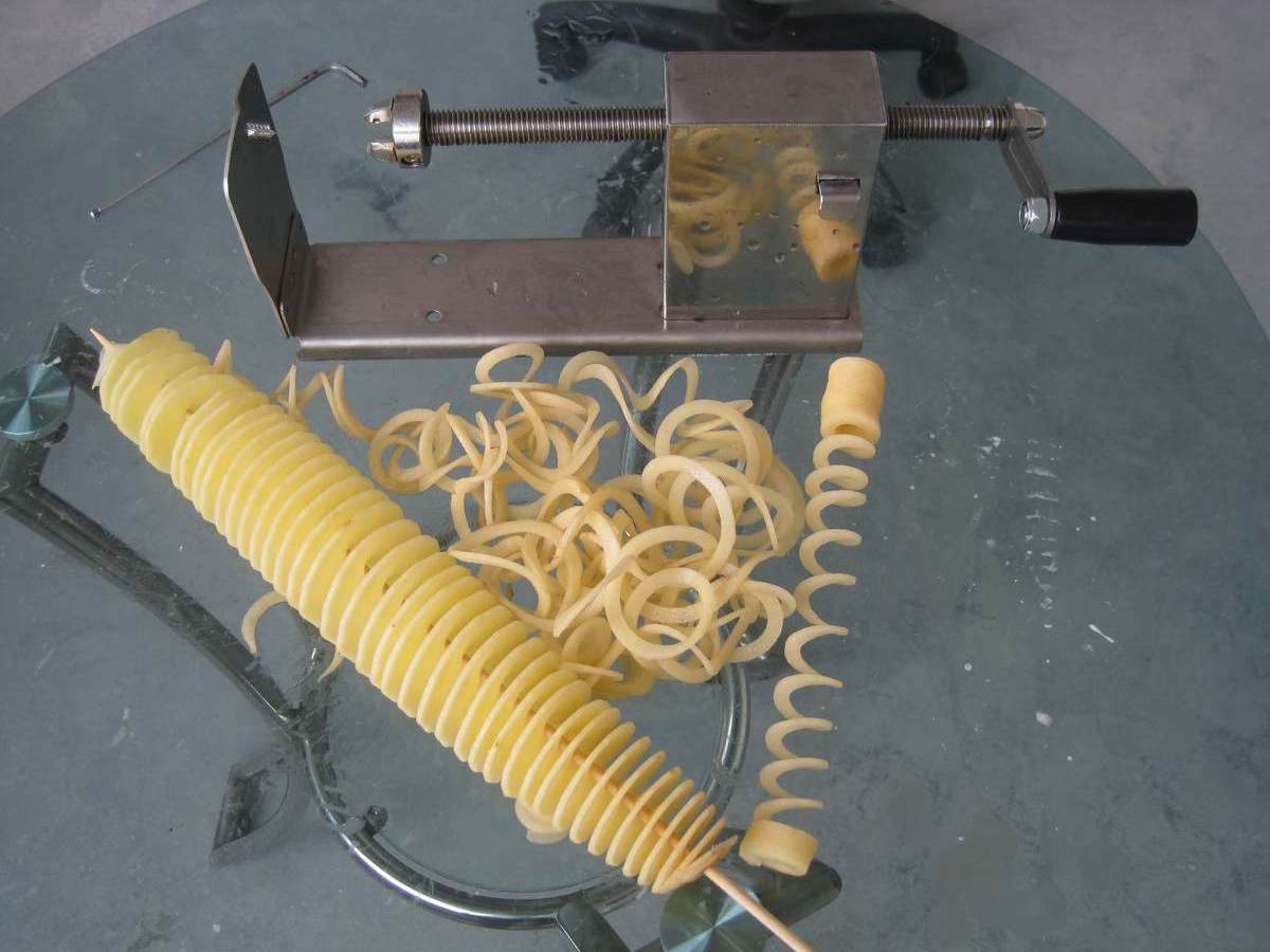 spiral potato maker potato twister cutter potato curly fry cutter for sale