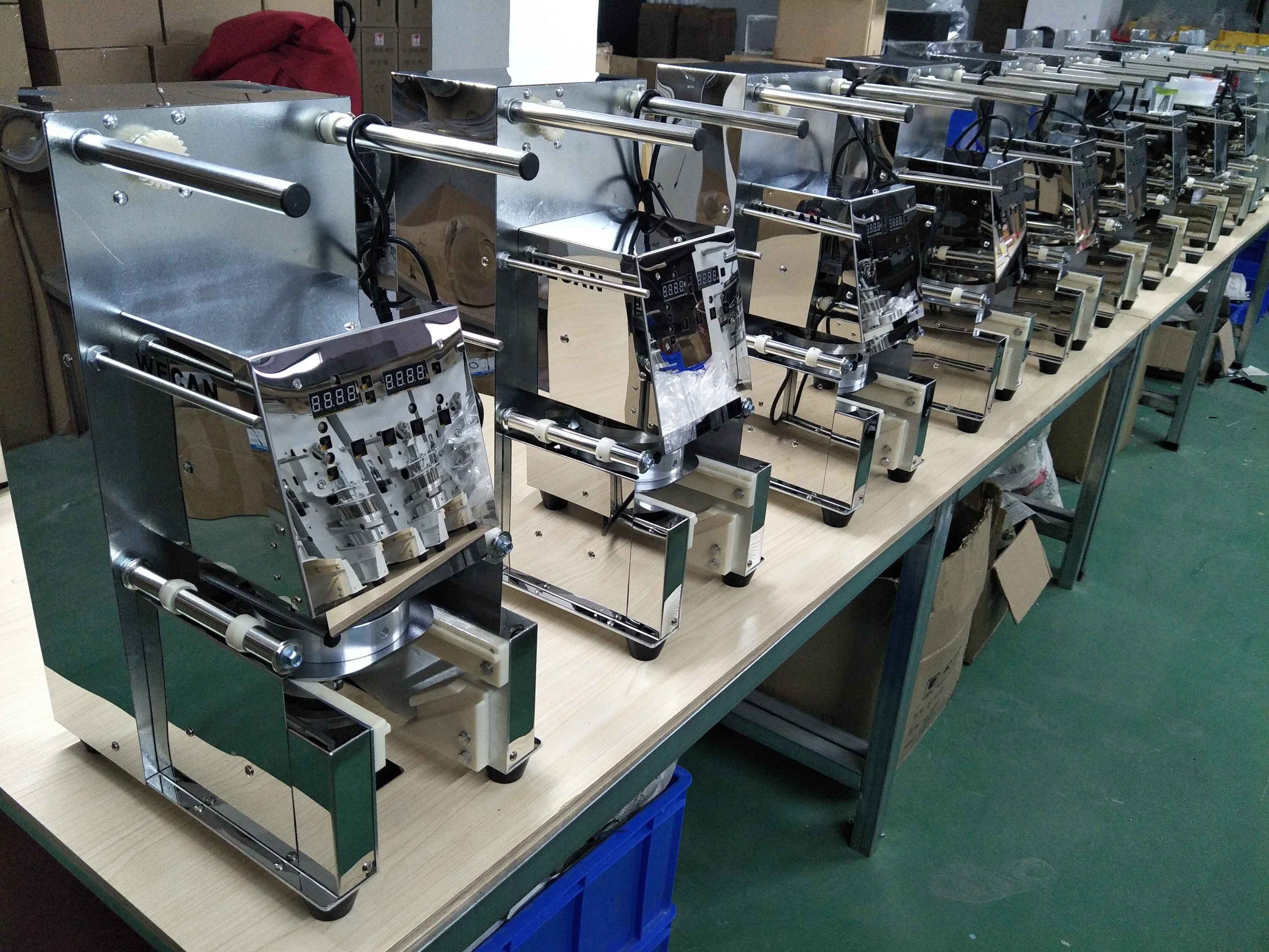 customized plastic juice cup sealing machine and yogurt cup sealer