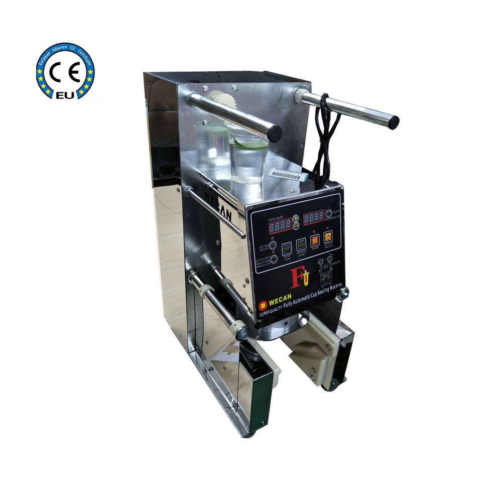 customized plastic juice cup sealing machine and yogurt cup sealer