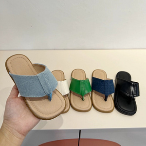 Korean Design Summer Children Flip Flops Shoes Solid Color Casual Kids Girl Flat Slippers