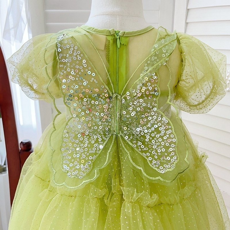 Boutique Summer Short Sleeve Baby Bubble Skirt Sweet Tulle Princess Birthday Party Girl Dress