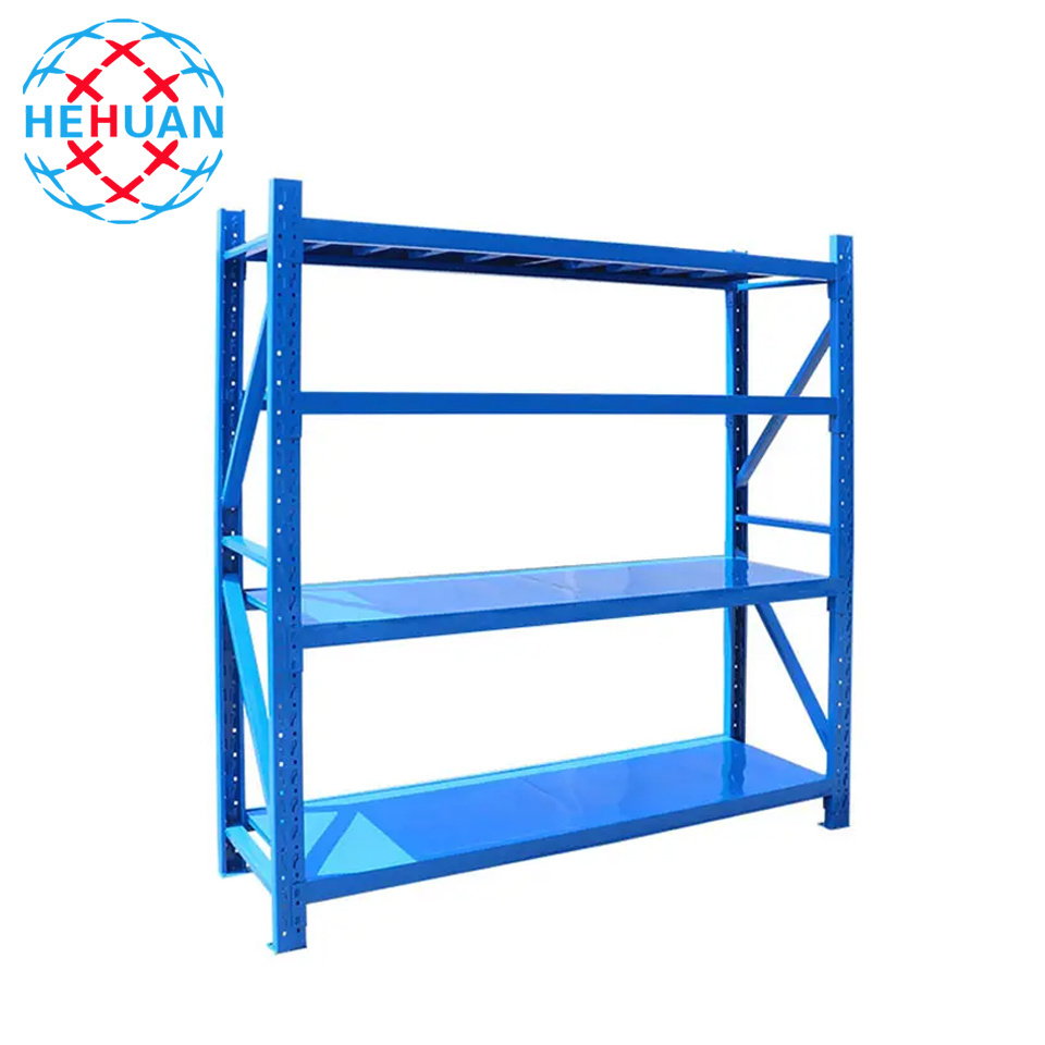 Custom Heavy Duty Shelving 300kg Layer 4 Tier Warehouse Storage Metal Stacking Shelf Rack Unit For Warehouse